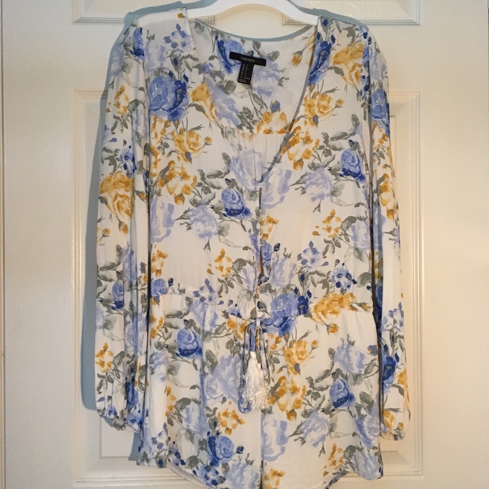 floral long sleeve romper